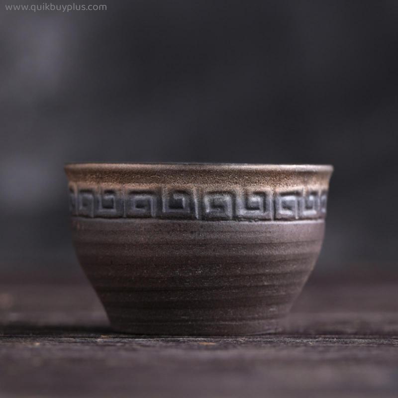 (XINCHEN)  2022 Vintage Handmade Ceramic Teacup Japanese Style Retro Tea Cup Stoneware Tea Set Home Tea Bowl Master Cup