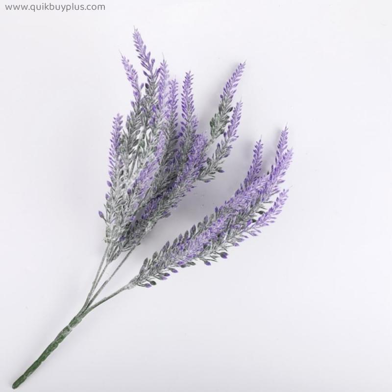 1 Bunch Plastic Lavender Wedding Decorative Fake Flowers for Scrapbooking Home Decoration Accessories Cheap Artificial Flowers