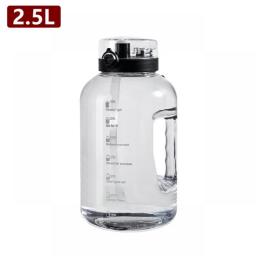 1 Gallon Sport Bottle Big Capacity Tritan Water Bottle Kettle Drink Bottles BPA FREE Outdoor Fitness Space Cup 2500ML 2.2 Liter