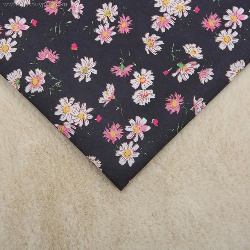 1 Pc 100*150 cm Azalea Floral Dress Poplin Sewing Fabric DIY Patchwork Material Home Decoration Tablecloths Curtain Cloth