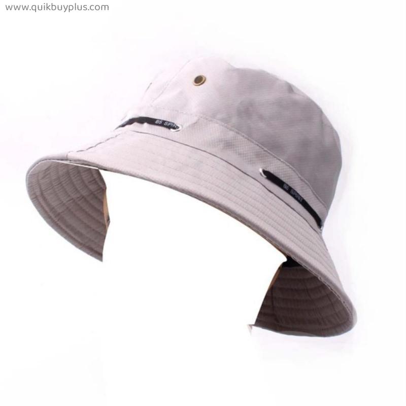 1 Pc Ponytail Womens bucket Hat Sun Hat Outdoor Panama Wide Brim Hiking Fishing Breathable Hat