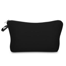 1 Pc Pure Black Small Makeup Bag Waterproof Girls Gift Cosmetic Bags For Women Storage Travel Bags
