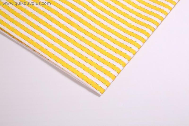 1 Pc Striped Printed Sewing Fabric By Meter Clothes Lining Material Home Decoration Tablecloths DIY