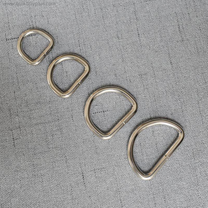 1 Pcs/Lot 15mm 20mm 25mm 32mm Silver Metal D Ring  For DIY Bag Dog Collar Leash Belt Sewing Knapsack Garment Accessories Purse