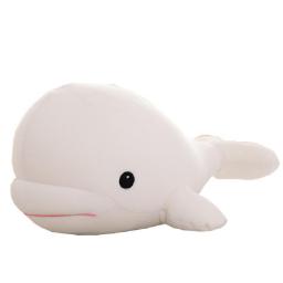 1 pc Plush toy novelty holiday gift white whale Beluga pillow cushion Filled foam particles home car cafe decoration Girls'Gifts