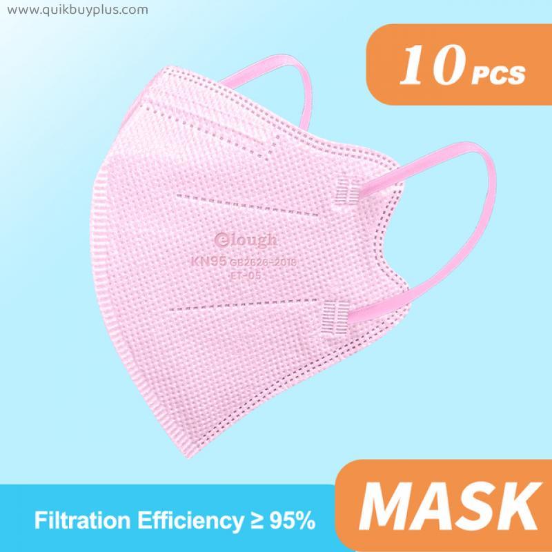 10-100 PCS Disposable Children Face Mask 4Ply Ear Loop Reusable Mouth Cover Fashion Fabric Kids 6-12 Years mascarilla （Pink）
