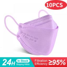 10-200 PCS Disposable Face Mask Industrial 4Ply Ear Loop Reusable Mouth Cover Fashion Fabric Masks Face Cover Mascarilla Purple