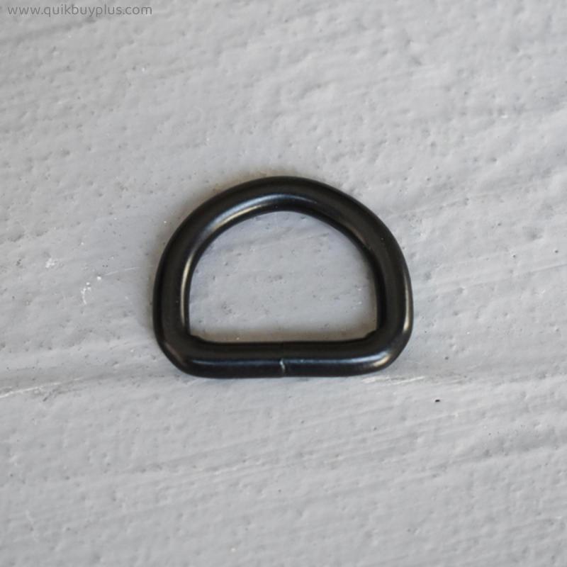 10 Pcs 15/20/25/30mm Black Metal D Ring DIY Mountaineering Bag Dog Collar Leash Belt Sewing Garment Pursestraps Clip Clasp