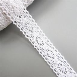 10 yard/lot White Beige Cotton Crocheted Woven Lace Trim DIY Sewing Craft Decoration Lace Fabric Ribbon Handmade Accessories