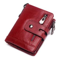 100% Genuine Leather Men Wallets Card Holder  Cowhide Wallets for Man Short Black Walet
