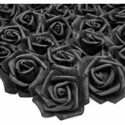 100 pcs Artificial Flowers Foam Roses Heads for Wedding Party Decoration, 7.6 cm