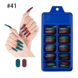 100Pcs Solid Color False Nail Tips Full Cover Matte Acrylic Ballerina Fake Nails Tip Beauty Manicure Extension Tools