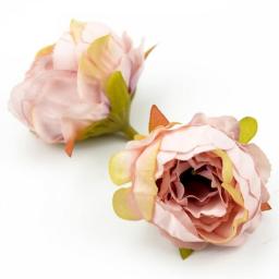 100pcs/lot 5cm High Quality Silk Peony Artificial Flower Head For Home Wedding Decor DIY Garland Craft Flowers Accessories