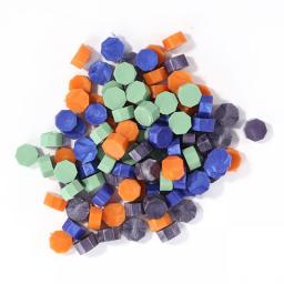 100pcs Octagon Sealing Wax Beads Mixed Color Seal Stamp Wax Tablet Pill for Envelope Wedding Invitation Waxes Craft Card Making