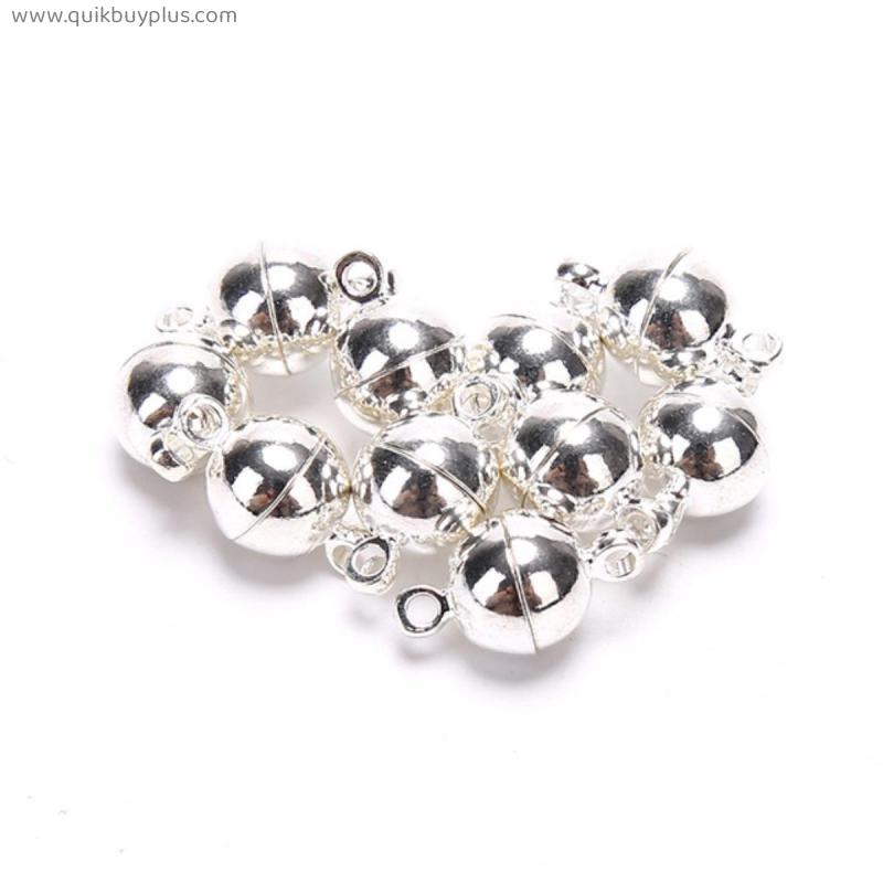 10Pcs/lot Magnetic Lobster Clasps Buckle Hook Round Ball DIY Jewelry Making Findings Necklaces Bracelet Jewelry Accessory