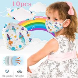 10pc Kids Children's Baby Disposable Mask Face Mask Cartoon Ear Loop Masks Mascarillas Infantiles Desechables Headband Маска