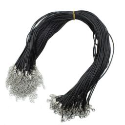 10pcs 1.5mm Black Multicolor Leather Cord Adjustable Chains Braided 45cm Rope For DIY Necklace Bracelet Jewelry Making Findings