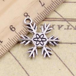 10pcs Charms snowflake snow 18x24mm Tibetan Silver Color Pendants Antique Jewelry Making DIY Handmade Craft