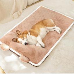 117CM Luxury Dog Beds for Large Medium Small Dogs Fluffy Cat Bed Orthopedic Memory Foam Four Seasons Pet Couch Mat Dog Supplies