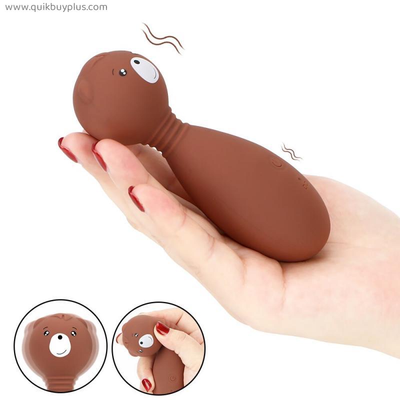 12 Speeds 360 Degree Rotation Vibrating Dildo Clitoris Stimulator G Spot Vibrator Sex Toys for Women Cute Bear