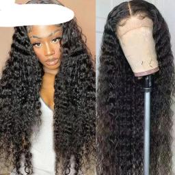 13x4/13x6 HD Transparent Lace Front Human Hair Wigs Deep Wave Lace Front Wig Pre Plucked Frontal Wig 5x5 Lace Closure Wig Wimmin
