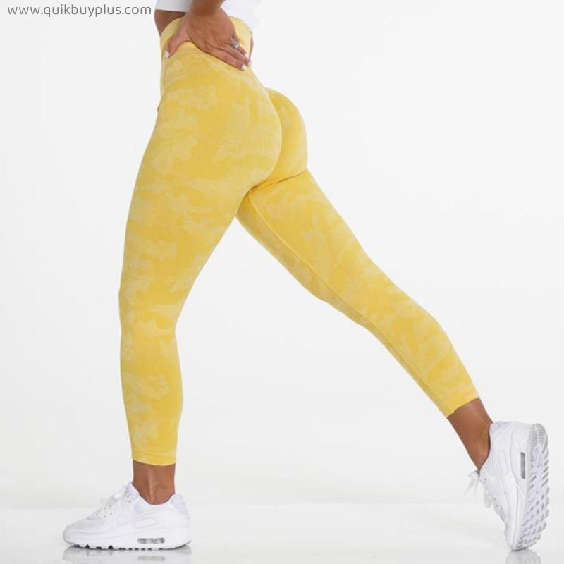 14 Colors Camo Seamless Leggings Women High Waist Yoga Pants Scrunch Bum Leggings Athletic Exercise Fitness Pants Sports Tights