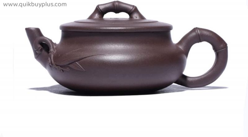 140ml Authentic Yixing Purple Clay Teapots Raw Ore Zhu Mud Bamboo Festival Tea Pot Chinese Tea Ceremony Customized Gifts