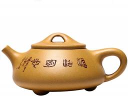 180ml Authentic Yixing Purple Clay Stone Scoop Teapots Raw Ore Gold Section Mud Filter Tea Pot Home Zisha Customized Tea Set