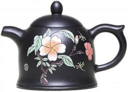 180ml Yixing Purple Clay Teapots Handmade Flowers Pattern Tea Pot Raw Ore Black Mud Beauty Kettle Chinese Zisha Tea Set