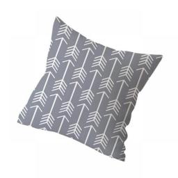18x18 Inch Gray Striped Pillowcase Geometric Throw Cushion Pillow Cover Printing Cushion Pillow Case Bedroom Office New Dropship