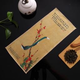18x40cm Chinese Painted Thick Tea Towel Super Absorbent High-end Tea Set Accessories Table Mats Professional RagTea Napkin
