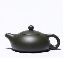 190ml Chinese Yixing Purple Clay Teapots Raw Ore Green Mud Flat Xishi Tea Pot Handmade Filter Beauty Kettle Home Zisha Teaware
