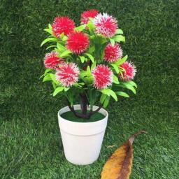 1PC Artificial Flower Plant Potted Bonsai Hotel Garden Party Office Desktop Ornament Suitable for Weddings,Stages, Parks, Office