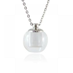 1PC Glass Vials Necklace Essential Oil Necklace Perfume Necklaces Keepsake Wishing Ball Necklace