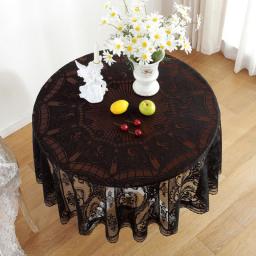 1PC Nordic Tablecloths Wedding Princess Lace Round Table Cloth For Dining kitchen Coffee Party Table cover Decoration