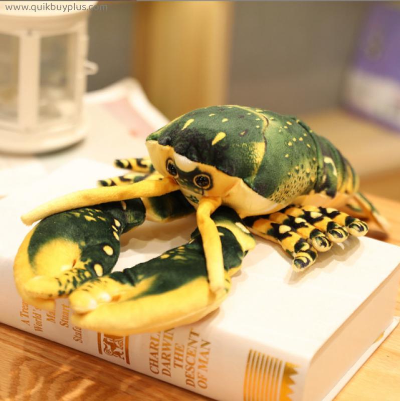 1PC Simulation Lobster Plush Toy Lifelike Lobster Doll Stuffed Sea Animal Soft Pillow Creative Room Decor Funny Gift For Friends