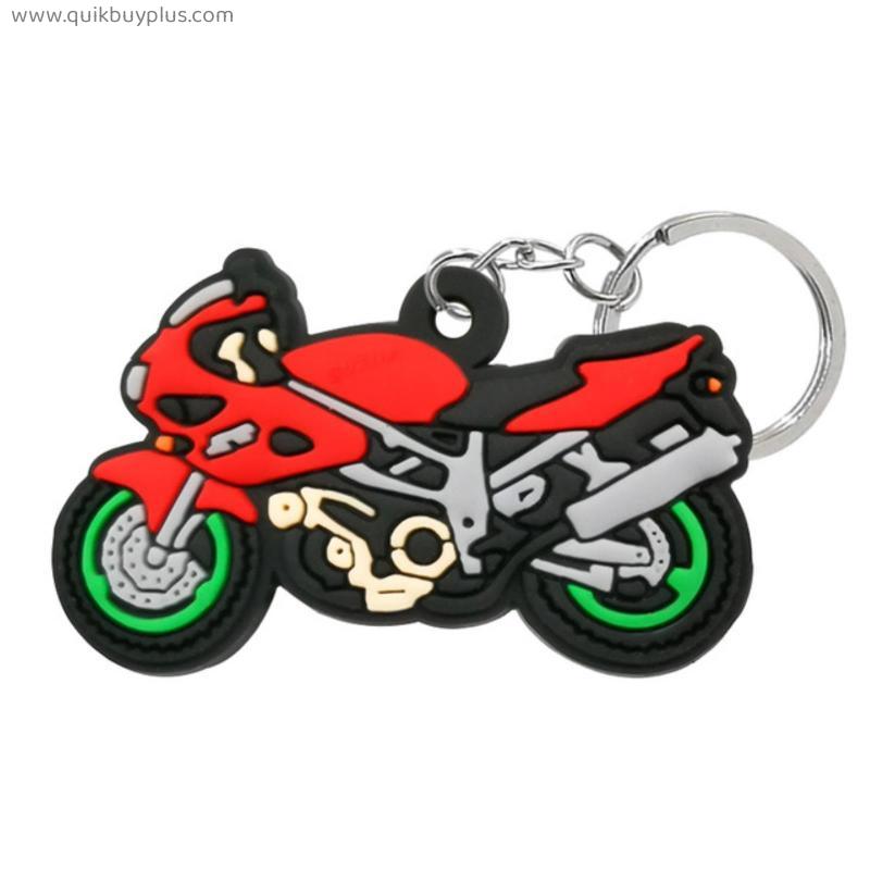 1PCS Keychain Cartoon motorcycle Key Ring fashion Key Holder fit men women keys trinkets accessories Jewelry Decoration