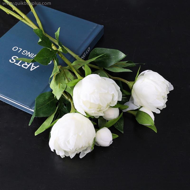 1Pcs Artificial Flowers Branches Silk Roses Peony Wedding Home Decor Arrange Fake Plants Mother's Day Gift DIY Bridal Bouquet
