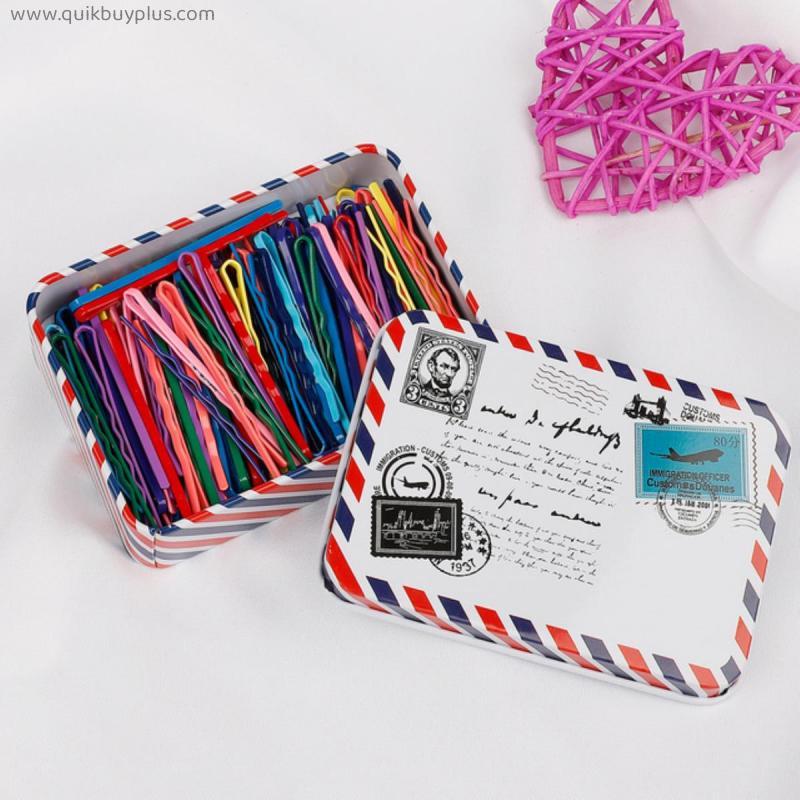 1Sets 50/PC Black Mix Color  Hair Clips Bobby Pins Grip Girls Wave Hairpins Styling Accessories Salon Invisible Hair Clips