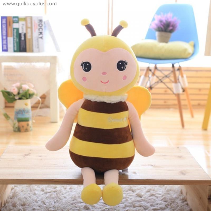 1pc Sweet Bee Plush Toys Soft Stuffed Cartoon Animal Yellow/Pink Bee Dolls Home Decoration Kids Lover Valentine's Day Best Gifts