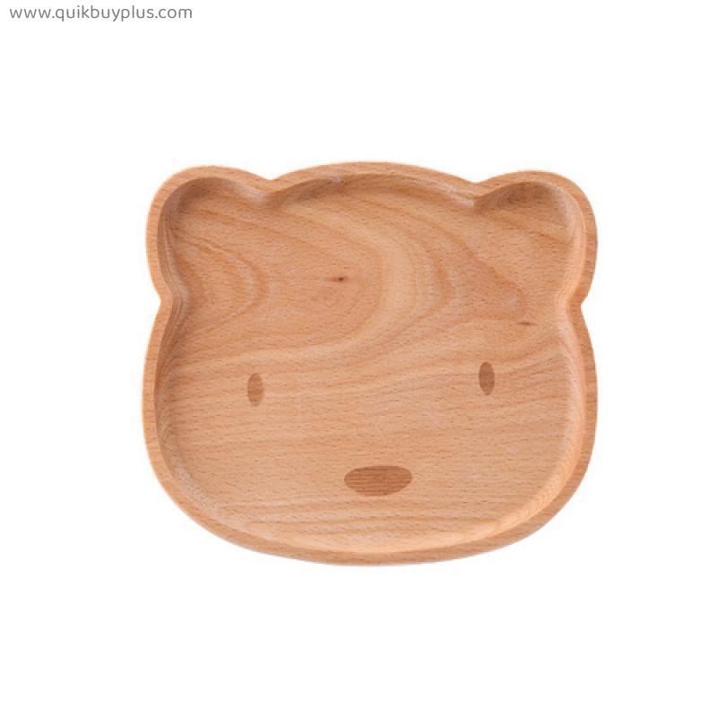 1pcs Creative Wooden Tray Sauce Plate Japanese Style Cute Cartoon Cat Design Seasoning Bowl For Home Kitchen Dish Dinner Plate