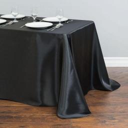 1pcs Solid Color Satin Table Cloth Tablecloth Table Cover Overlay For Birthday Wedding Banquet Restaurant Festival Party Supply