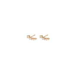 2 pairs  Zircon Mini Small Stud Earrings for Teen Women Daily Life Party Piercing