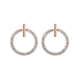 2 pairs Fashion Geometric Round Stud Earrings For Women