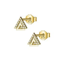 2 pairs Triangle V Shape Stud Earrings For Women Wedding Party