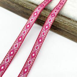 2 Yards 13mm Vintage Ethnic Embroidery Ribbon Lace Trim DIY Clothes Bag Accessories Embroidered Fabric