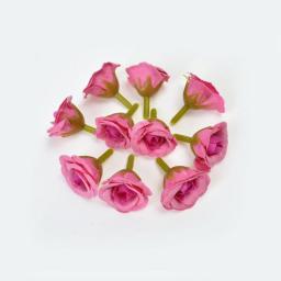 20/30Pcs Mini Pink Roses Artificial Flowers Head For Craft Supplies DIY Bridal Flower Crown Wedding Home Decor Fake Flowers