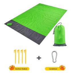 200×210 Waterproof Pocket Beach Blanket Folding Camping Mat Mattress Portable Lightweight Mat Outdoor Picnic Mat Sand Beach Mat