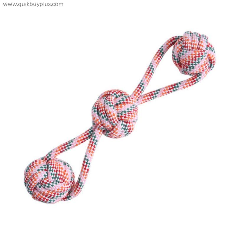 2021 New Pet Toy Fashion Three-ball Shape Rope Knot Cat and Dog Grinding Tooth Rope Toy Supplies Dogs Pets Accessories