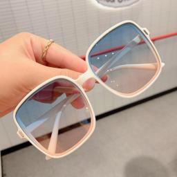 2021 Rice Nail Square Sunglasses Round Face Ladies Anti-ultraviolet Sunglasses Wild Jelly Sunglasses Uv400